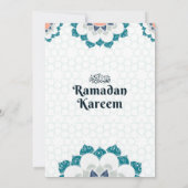 Dark Blue Minimalist Iftar Invitation Kaart (Achterkant)