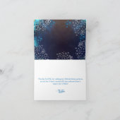 Dark Blue Neon Axolotl Birthday Party Bedankkaart (Binnen)