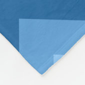 Dark Blue Ombre Chevrons Monogram Fleece Blanket Deken (Hoek)