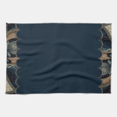 Dark Blue Paisley Patterned Accent Theedoek (Horizontaal)