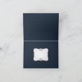 Dark Blue Pattern - Classy Mannen's Monogram Notitiekaartje (Binnen)