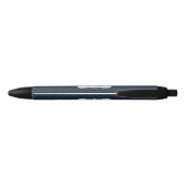 Dark Blue Pattern - Classy Mannen's Monogram Zwarte Inkt Pen (Achterkant)