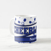Dark Blue personaliseert Cheerleader Koffiemok (Voorkant links)
