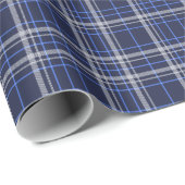 Dark Blue Plaid Tartan Wrapping Paper Cadeaupapier (Rol Hoek)