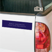 Dark Blue Plain Elegant Professional Modern Bumpersticker (Op Truck)