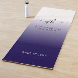 Dark Blue Purple Custom Logo Yogamat