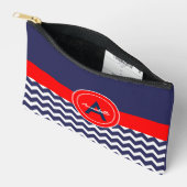 Dark Blue Red Chevron Etui (Open)