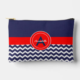 Dark Blue Red Chevron Etui