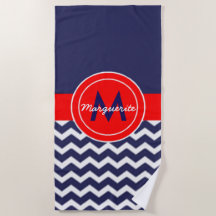 Dark Blue Red Chevron