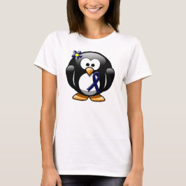 Dark Blue Ribbon Penguin T-shirt