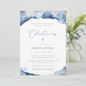 Dark Blue Sailing Christening Kaart (Staand voorkant)