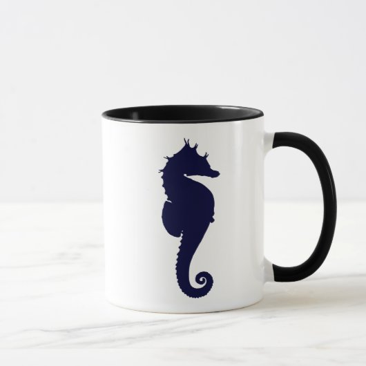 Dark Blue Seahorse Mok (Rechts)