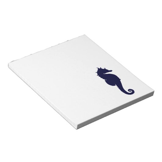 Dark Blue Seahorse Notitieblok (Schuin)