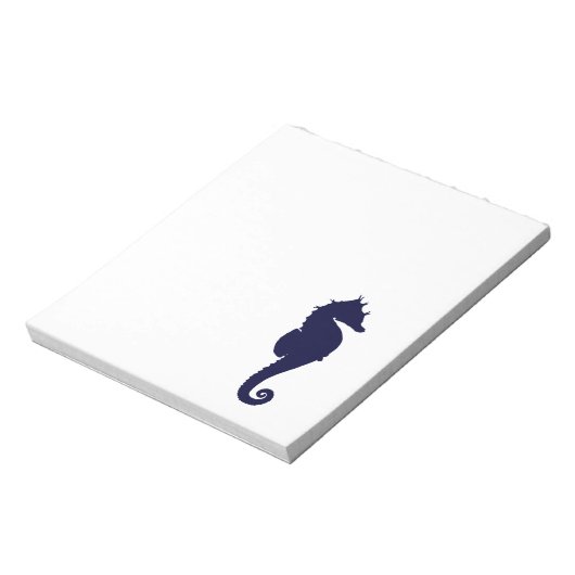 Dark Blue Seahorse Notitieblok (Linkerzijde)