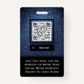 Dark Blue Security ID-badge IT-wetshandhaving Badge (Achterkant)