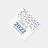 Dark Blue Silver Confetti Klasse 2022 Servet (Hoek)