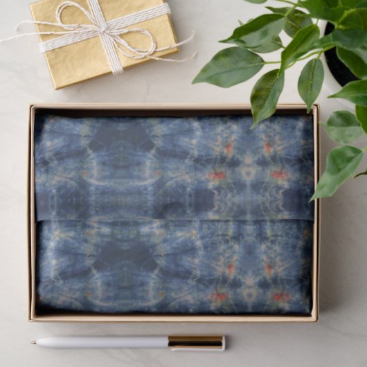 Dark Blue Sky Tie Dye Patroonstijl Tissuepapier (Geschenk)