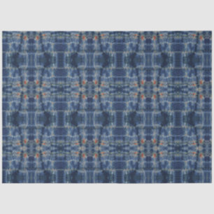 Dark Blue Sky Tie Dye Patroonstijl Tissuepapier