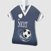 Dark Blue Soccer Shirt Ornament (voorkant)