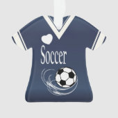 Dark Blue Soccer Shirt Ornament (voorkant)