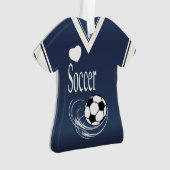 Dark Blue Soccer Shirt Ornament (voorkant)