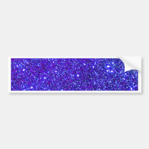 Dark Blue Sparkle Glitter Night Sky Starfield Star Bumpersticker