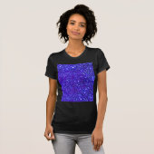 Dark Blue Sparkle Glitter Night Sky Starfield Star T-shirt (Voorkant volledig)