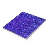 Dark Blue Sparkle Glitter Night Sky Starfield Star Tegeltje (Zijkant)