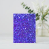 Dark Blue Sparkle Universe Night Sky Stars Briefkaart (Staand voorkant)