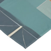 Dark Blue, Teal, Brown, and Tan Geometric Pattern Tafelkleed (Gekanteld)