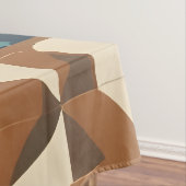 Dark Blue, Teal, Brown, and Tan Geometric Pattern Tafelkleed (Voorbeeld)
