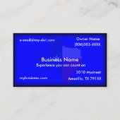 Dark Blue Texas Flag Map Visitekaartje (Voorkant)