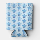 Dark Blue Tribal Honu Turtles Blikjeskoeler (Voorkant)