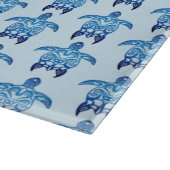 Dark Blue Tribal Honu Turtles Snijplank (Hoek)