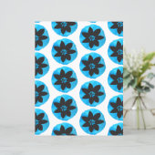 Dark Blue Tropical Flower Scrapbook paper (Staand voorkant)