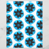 Dark Blue Tropical Flower Scrapbook paper (Voorkant)