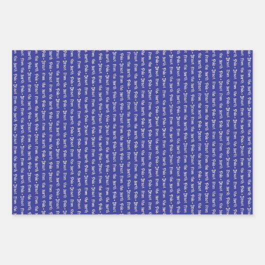 Dark Blue & White Coordinated Christmas Inpakpapier Vel (Voorkant)