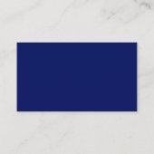 Dark Blue White Minimalist Script Plain Simple Visitekaartje (Achterkant)