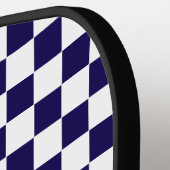 Dark Blue with White Square Pattern Pickleball Paddle (Links Detail)