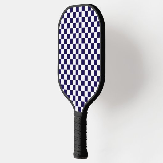 Dark Blue with White Square Pattern Pickleball Paddle (Links)