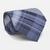 Dark Blues Kleur Plakken Patroon Mannen Stropdas (Opgerold)