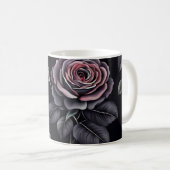 Dark Blush Rozen Floral Art design Koffiemok (Voorkant rechts)