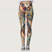 Dark Bohemian Dream Waterverf Leggings (Voorkant)