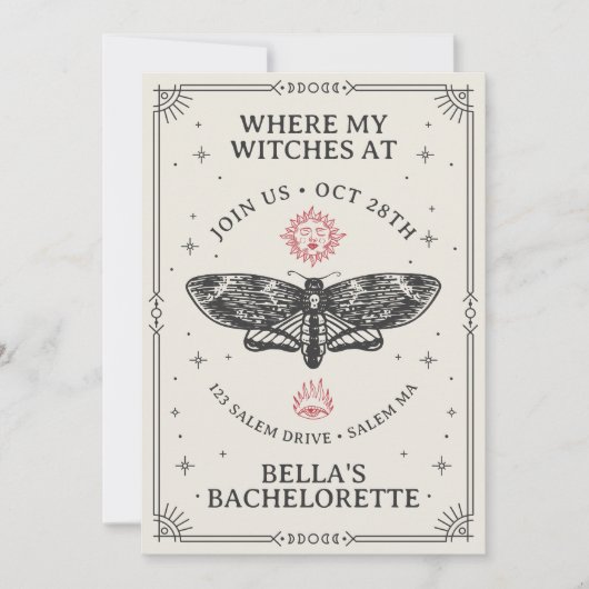  Dark Boho Coven Bachelorette Kaart (Voorkant)