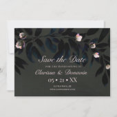 Dark Boho Floral laat de datum opslaan Save The Date (Voorkant)
