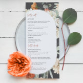 Dark Boho Floral | Menu Weddenschappen