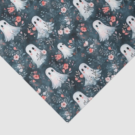 Dark Boho Ghost Pattern Tissue Paper Tissuepapier (Detail)