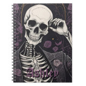 Dark Boho Gothic Skeleton & Roses Halloween Notitieboek (Voorkant)