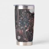 Dark Boho Monogram: Waanzinnige bosbloemen Geïsoleerde Drinkbeker (Rechts)