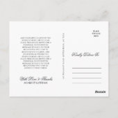 Dark Boho Moody Gray Flowers Dank je Briefkaart (Achterkant)